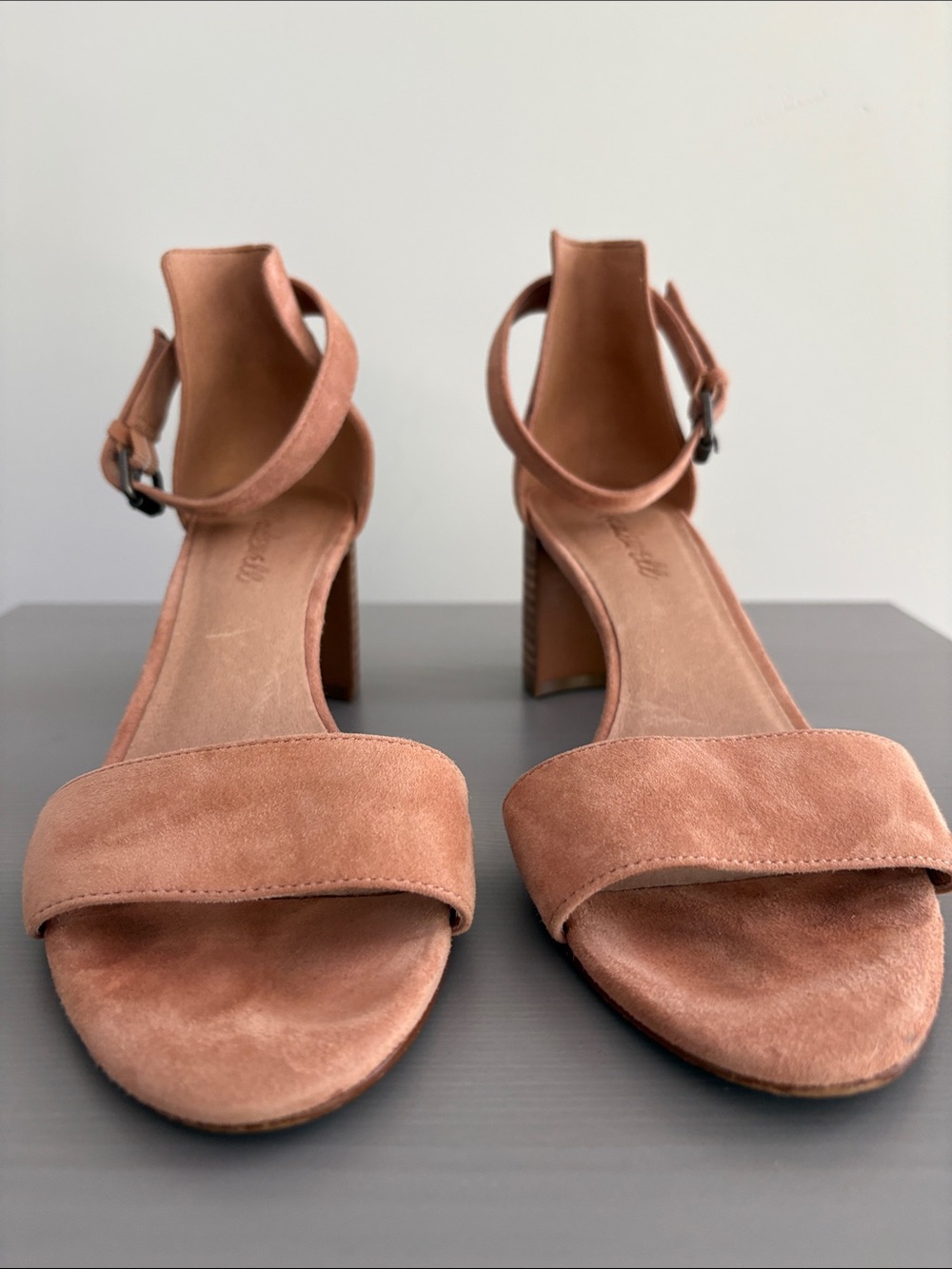 Madewell Lainy Ankle-Strap Block Heel Sandals in Dusty Clay-7.5